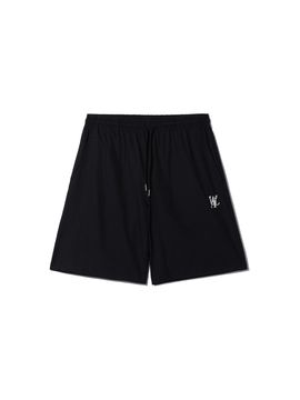 WOOALONG Signature Summer Relax Half Pants [Black]