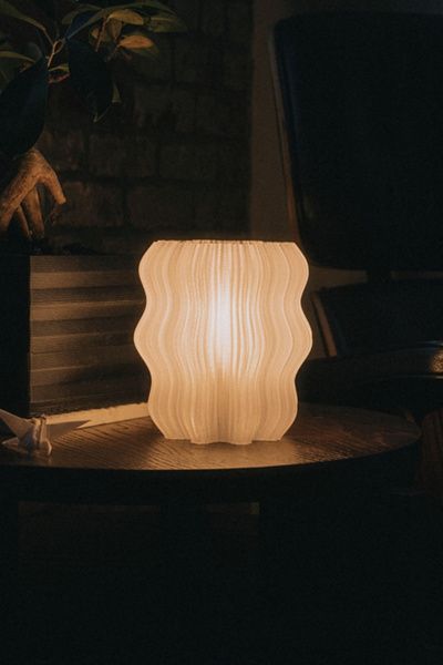 Wooj Design Wooj Design The Mini Wavy Lamp in Natural at Urban Outfitters