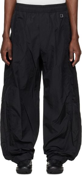 WOOYOUNGMI WOOYOUNGMI Black Barrel Leg Track Pants