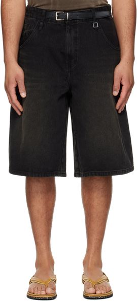 WOOYOUNGMI WOOYOUNGMI Black Belted Denim Shorts