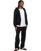 WOOYOUNGMI WOOYOUNGMI Black Cotton Single-Pleat Banding Sweatpants - 4