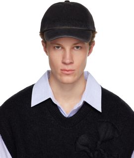 WOOYOUNGMI WOOYOUNGMI Black Dyed Denim Ball Cap