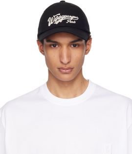 WOOYOUNGMI WOOYOUNGMI Black Embroidered Logo Cap