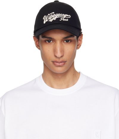 WOOYOUNGMI WOOYOUNGMI Black Embroidered Logo Cap