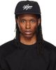 WOOYOUNGMI WOOYOUNGMI Black Flat Visor Baseball Cap - 1