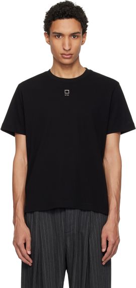 WOOYOUNGMI WOOYOUNGMI Black Front Logo Slim Fit T-Shirt