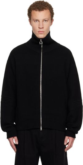 WOOYOUNGMI WOOYOUNGMI Black High-Neck Zip-Up Sweater