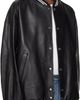 WOOYOUNGMI WOOYOUNGMI Black Leather Baseball Jacket - 2