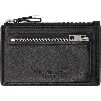 WOOYOUNGMI WOOYOUNGMI Black Leather Card Holder