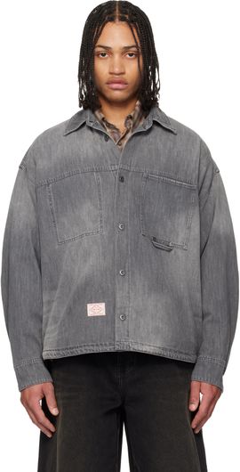 WOOYOUNGMI WOOYOUNGMI Black Lightweight Denim Shirt