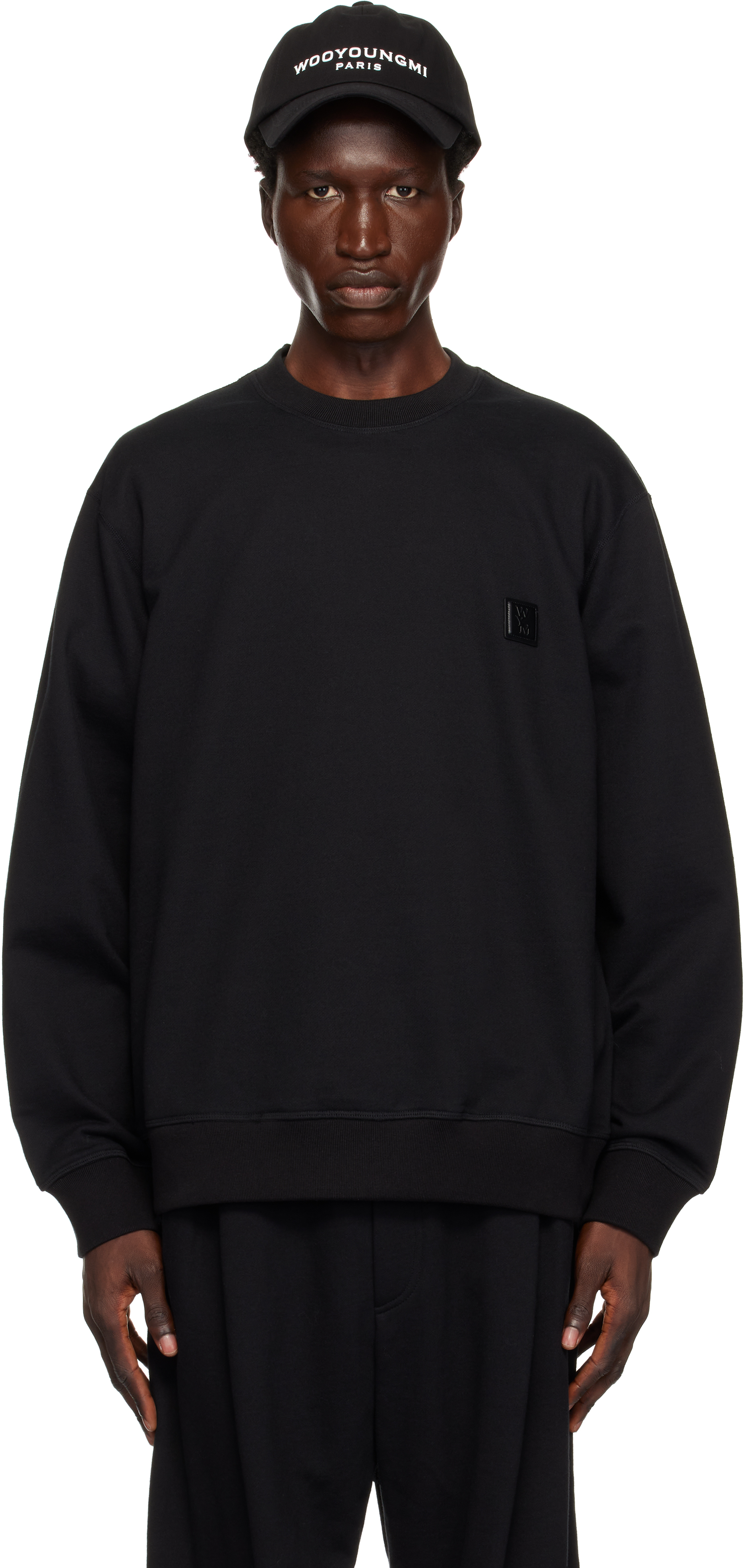 WOOYOUNGMI - Black Metallic Graphic T-shirt