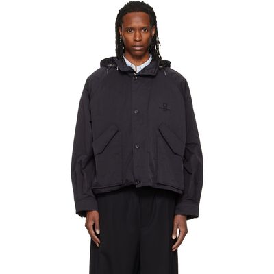 WOOYOUNGMI WOOYOUNGMI Black Raglan Parachute Jacket