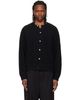 WOOYOUNGMI WOOYOUNGMI Black Round Neck Wool Cardigan - 1