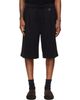 WOOYOUNGMI WOOYOUNGMI Black Single-Pleat Cotton Shorts - 1