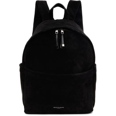WOOYOUNGMI WOOYOUNGMI Black Suede Backpack