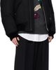 WOOYOUNGMI WOOYOUNGMI Black Two Tuck Wide Trousers - 4