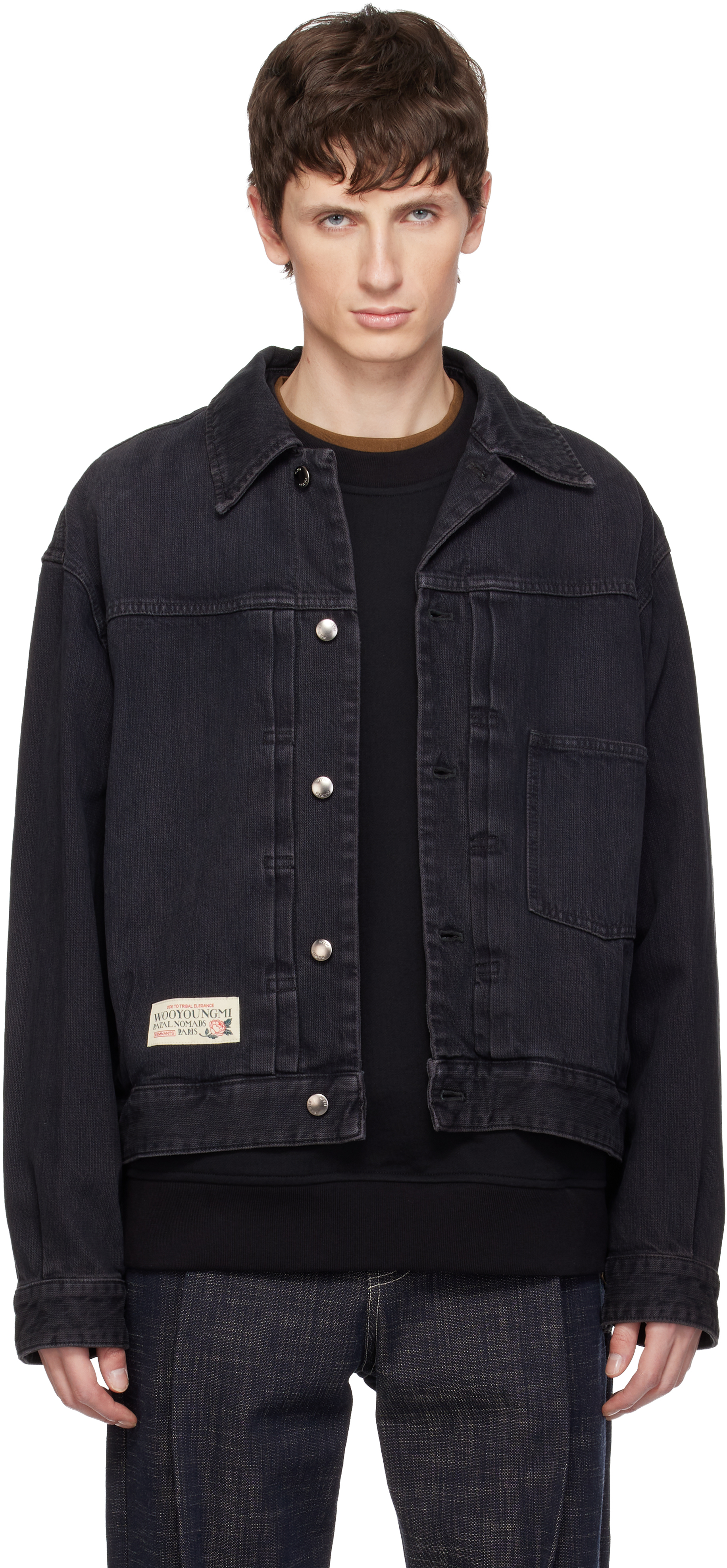 WOOYOUNGMI - Black Work Wear Denim Jacket