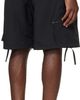 WOOYOUNGMI WOOYOUNGMI Black Zip Detail Utility Shorts - 3