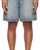 WOOYOUNGMI WOOYOUNGMI Blue One Tuck Denim Shorts - 1