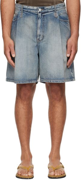 WOOYOUNGMI WOOYOUNGMI Blue One Tuck Denim Shorts