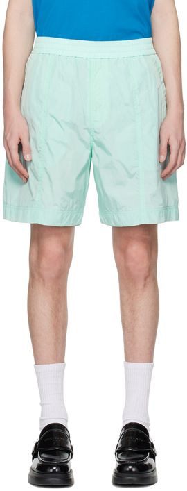 WOOYOUNGMI WOOYOUNGMI Blue Paneled Shorts