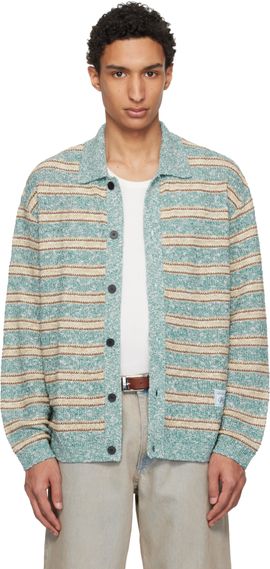 WOOYOUNGMI WOOYOUNGMI Blue Striped Cardigan