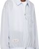 WOOYOUNGMI WOOYOUNGMI Blue Striped Zip-Up Shirt - 2