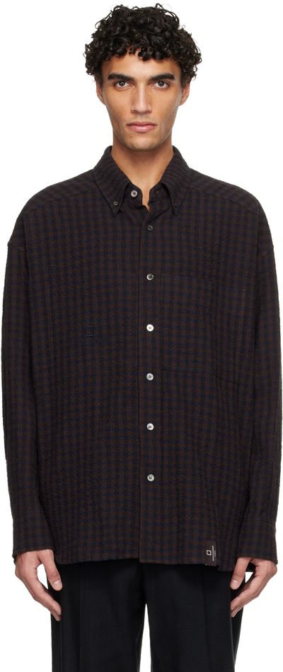 WOOYOUNGMI WOOYOUNGMI Brown Gingham Check Shirt