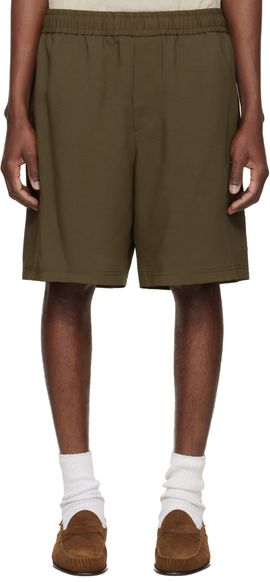 WOOYOUNGMI WOOYOUNGMI Brown Twill Shorts