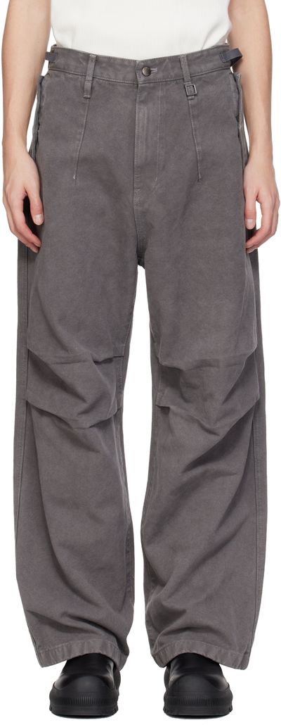WOOYOUNGMI WOOYOUNGMI Gray 3D Wide Trousers