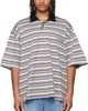 WOOYOUNGMI WOOYOUNGMI Gray & White Striped Polo - 1