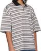 WOOYOUNGMI WOOYOUNGMI Gray & White Striped Polo - 2