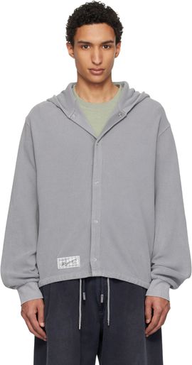 WOOYOUNGMI WOOYOUNGMI Gray Dyed Open Hoodie