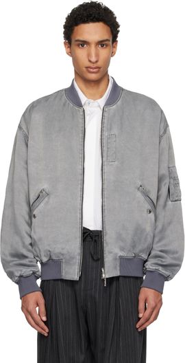 WOOYOUNGMI WOOYOUNGMI Gray Faded Reversible Bomber Jacket