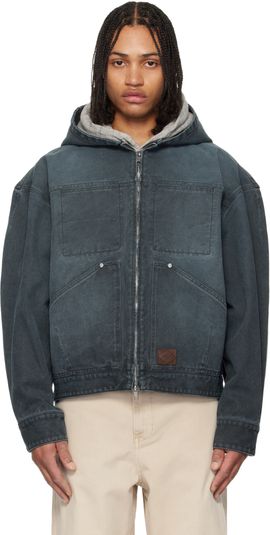 WOOYOUNGMI WOOYOUNGMI Gray Hood Dyed Jacket
