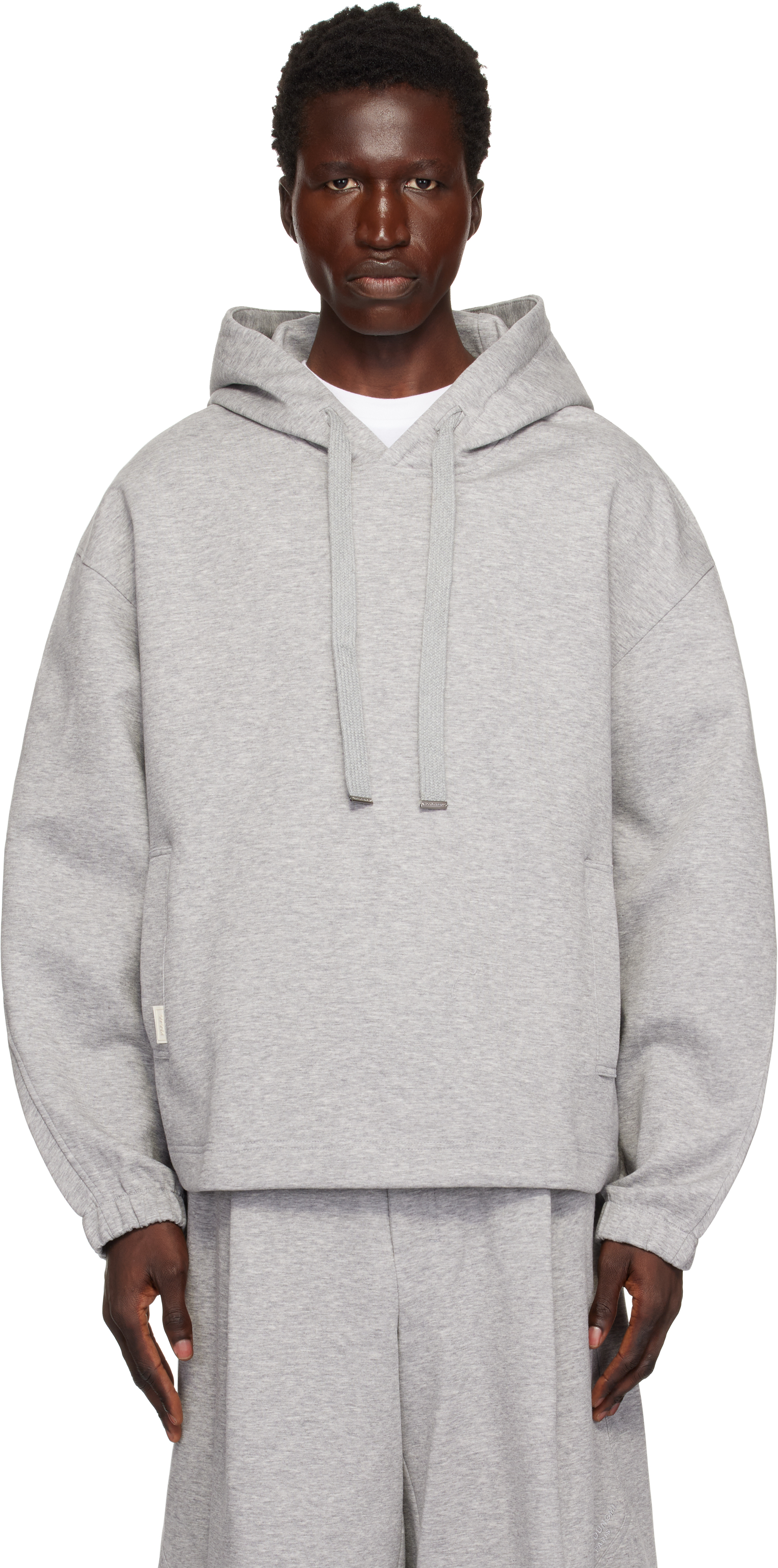 WOOYOUNGMI - Gray Neoprene Hoodie