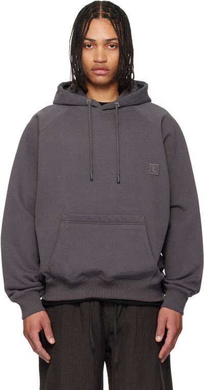 WOOYOUNGMI WOOYOUNGMI Gray New Back Logo Hoodie