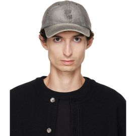 WOOYOUNGMI WOOYOUNGMI Gray Ribbed Denim Logo Ball Cap