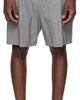 WOOYOUNGMI WOOYOUNGMI Gray Wool Poly Belted Shorts - 1