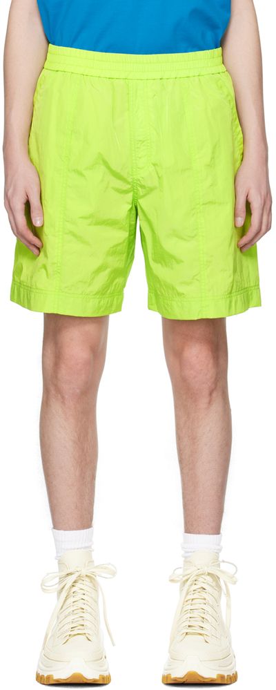 WOOYOUNGMI WOOYOUNGMI Green Paneled Shorts