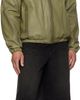 WOOYOUNGMI WOOYOUNGMI Khaki High Neck Leather Jacket - 4