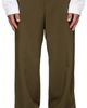 WOOYOUNGMI WOOYOUNGMI Khaki Twill Elasticized Waist Trousers - 1
