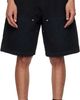 WOOYOUNGMI WOOYOUNGMI Navy Cotton Shorts - 1