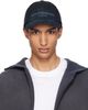 WOOYOUNGMI WOOYOUNGMI Navy Dyed Logo Ball Cap - 1