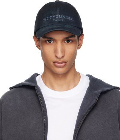 WOOYOUNGMI WOOYOUNGMI Navy Dyed Logo Ball Cap
