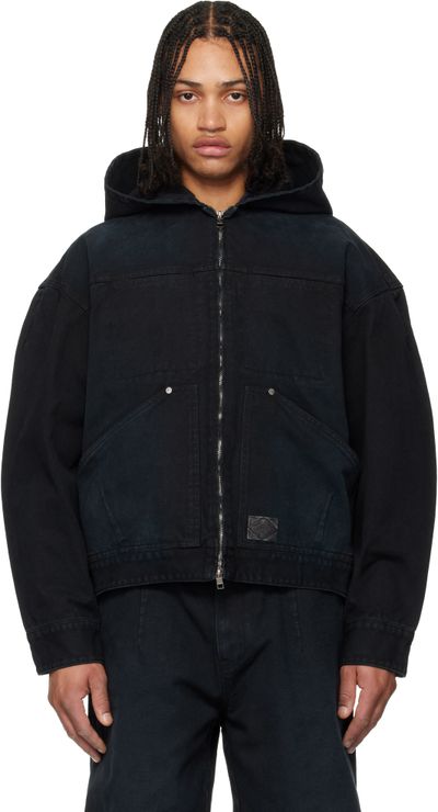 WOOYOUNGMI WOOYOUNGMI Navy Hood Dyed Jacket