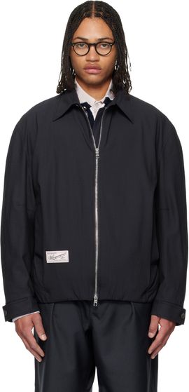 WOOYOUNGMI WOOYOUNGMI Navy Pin Stripe Zip-up Jacket