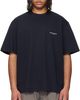 WOOYOUNGMI WOOYOUNGMI Navy Tuft Embroidered Back Logo T-shirt - 1