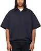 WOOYOUNGMI WOOYOUNGMI Navy Twill Patch Pocket Polo - 1