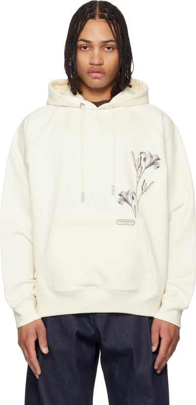 WOOYOUNGMI WOOYOUNGMI Off-White Flower Back Logo Hoodie